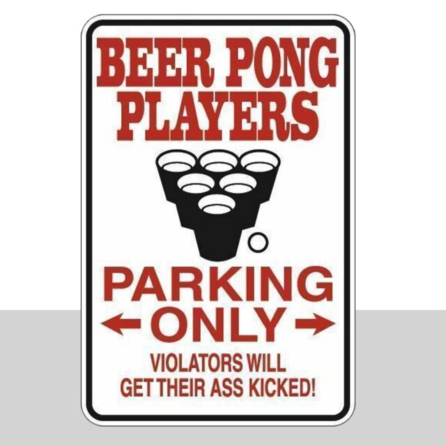 Beer Pong Players Parking